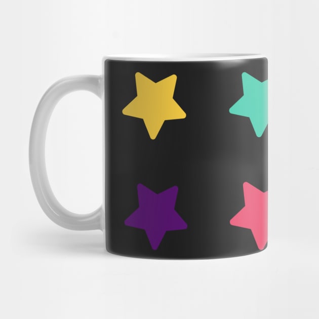 Colourful star pattern by diffrances